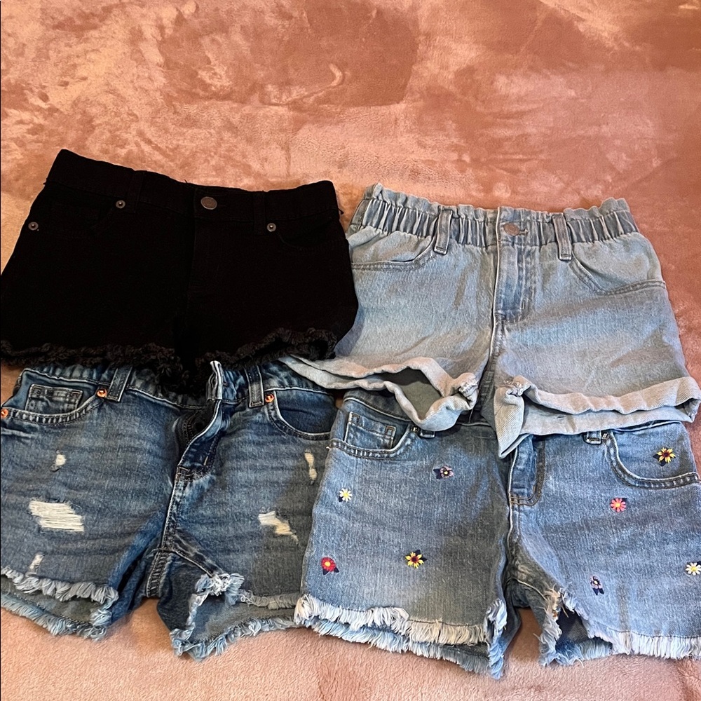 Trendy Kids Denim Shorts Collection - Black and Blue